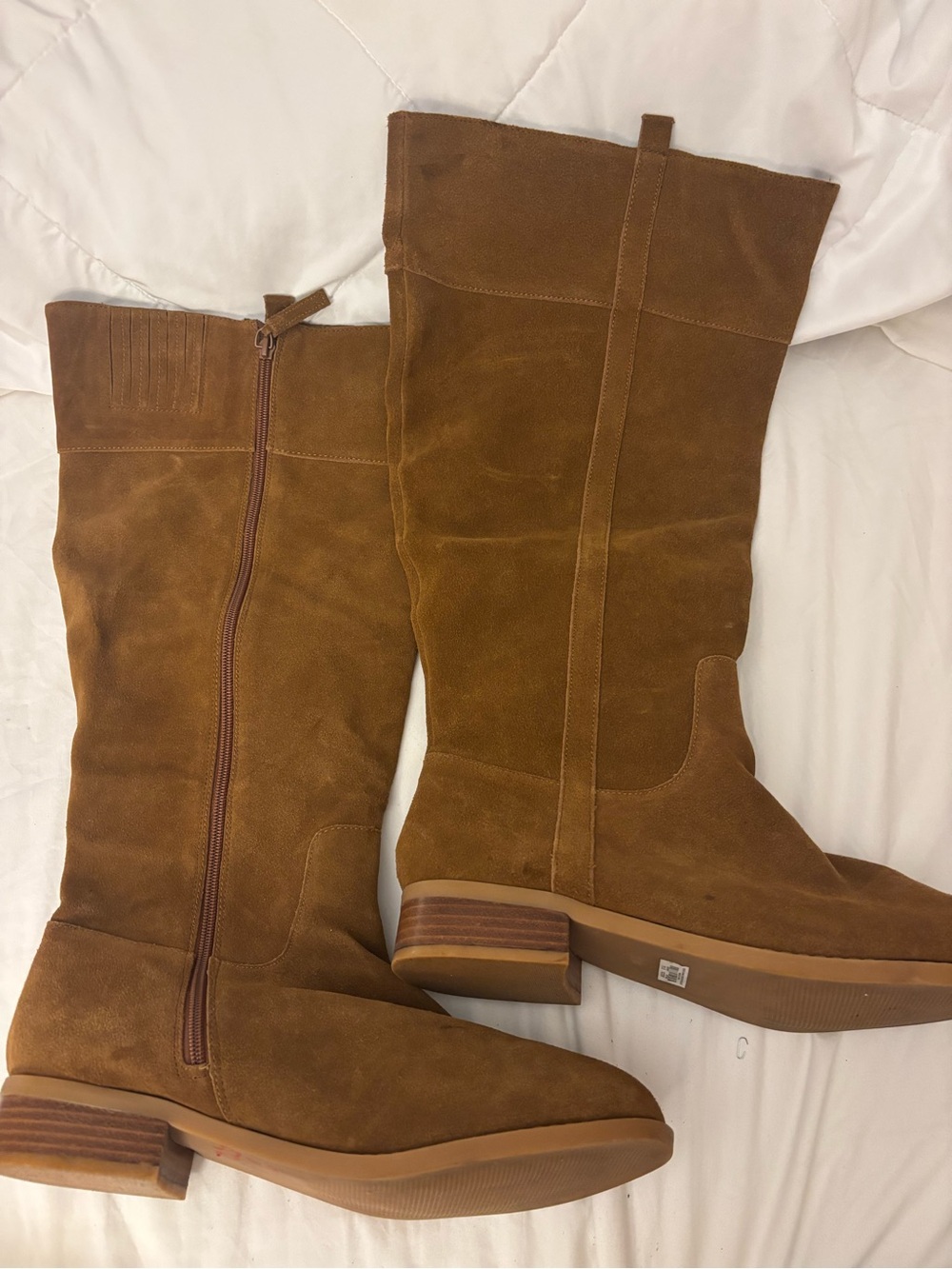 Torrid Cognac Suede Knee High Boots Wide Calf Size 11.5W